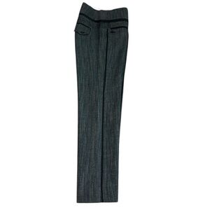Anthropologie Leifsdottir Textured Gray Dress Pants with Black Trim XS 0 Wool‎